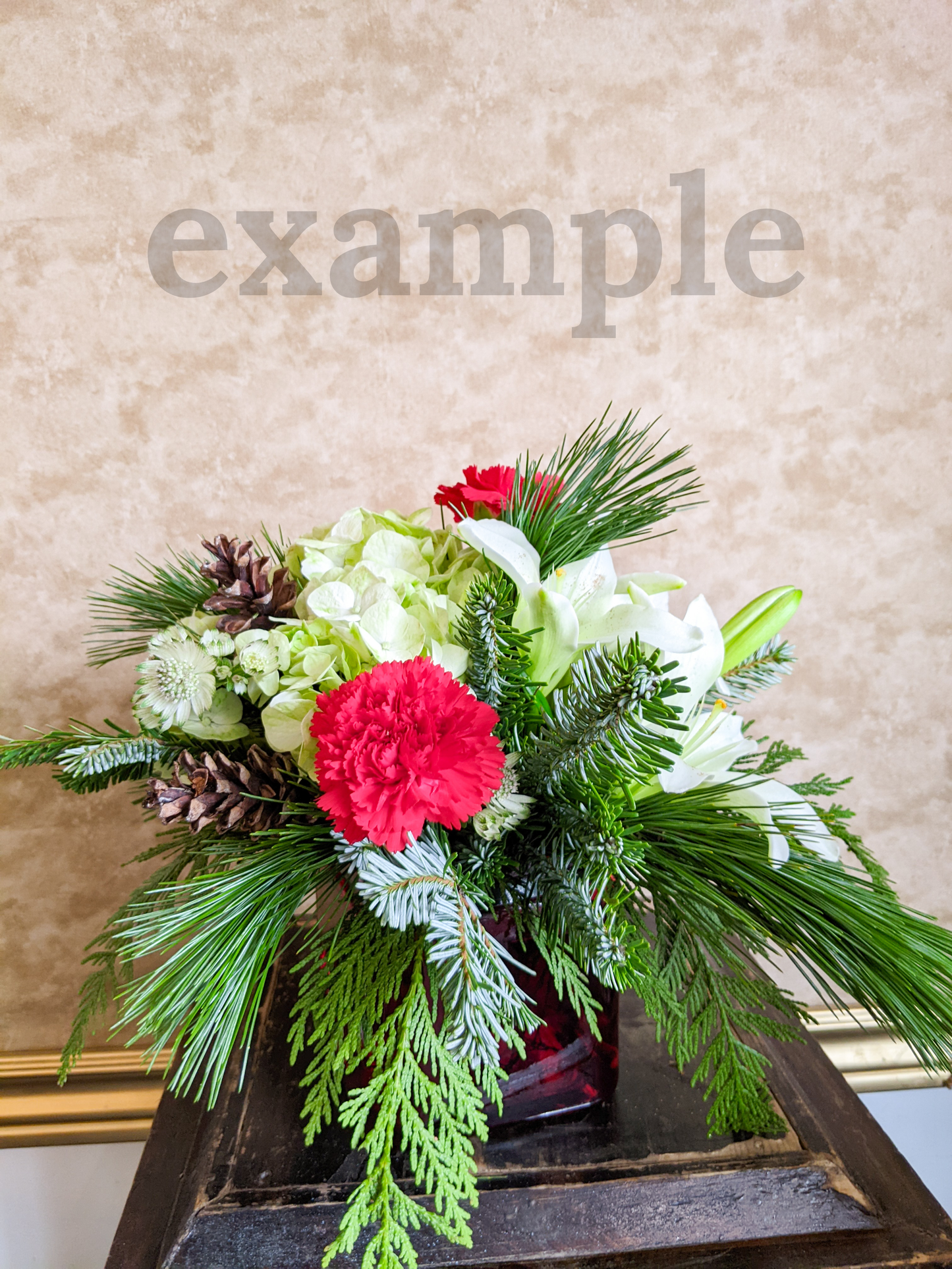 Christmas Cube Clear Vase